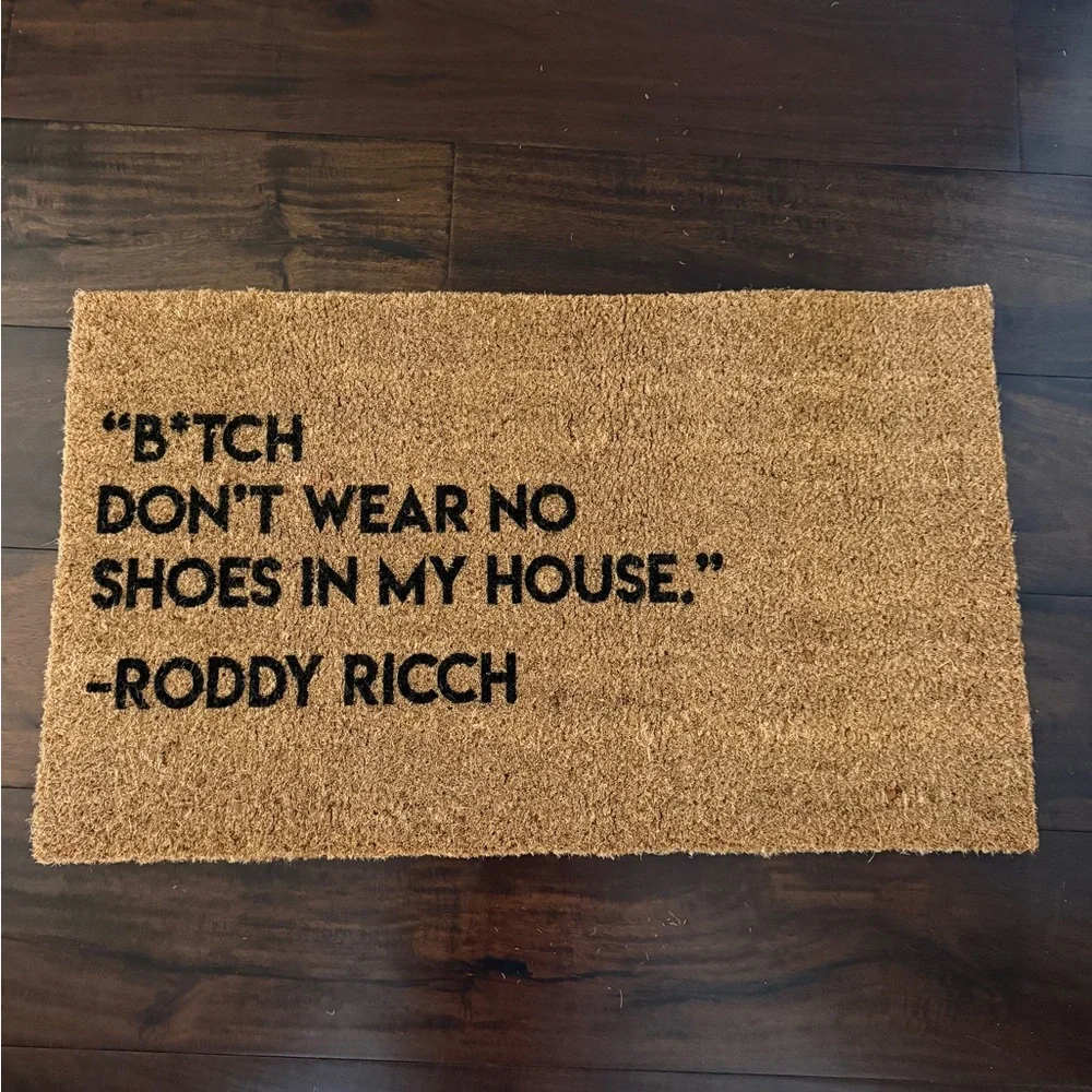 Roddy Ricch Quote Doormat - Brown